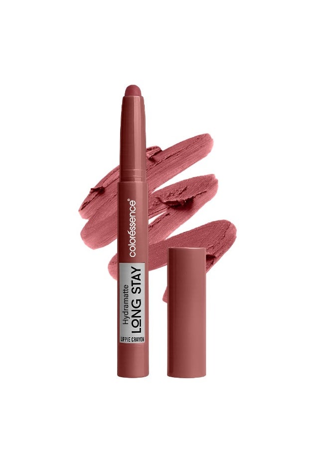 Coloressence Hydra Matte Long Stay Lip Crayon Lipstick (Crush) | Lasts Upto 12 Hours | Hydrating Formula | Non-Drying | Smudgeproof | Sweatproof | Rich Coverage - Image 1